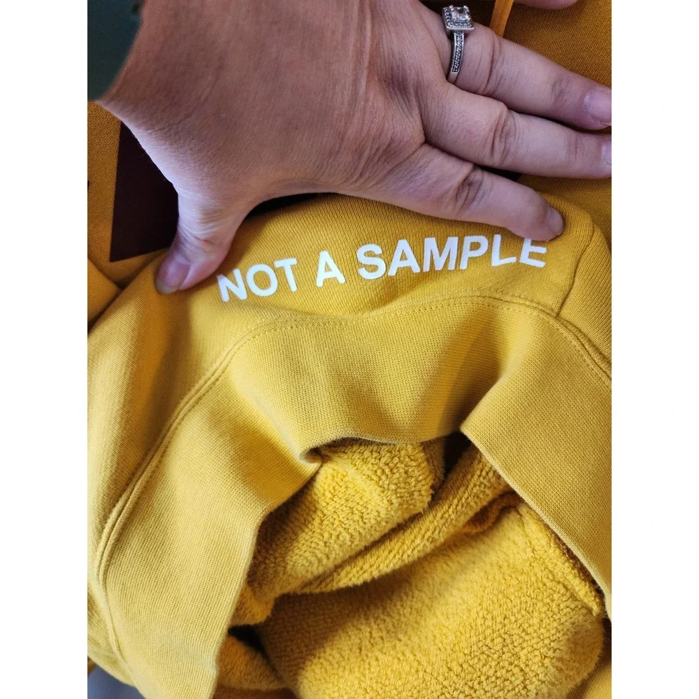 Nike Hoodie Mustard Yellow Burgundy Big Swoosh Pullover Hoodie – Men's XL